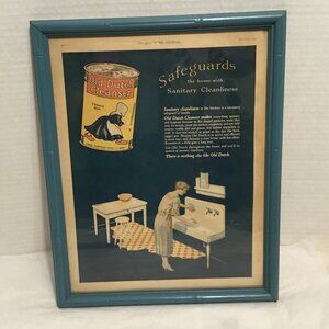 Antique 1923 Old Dutch Cleanser advertising picture from The Ladies Home Journal
